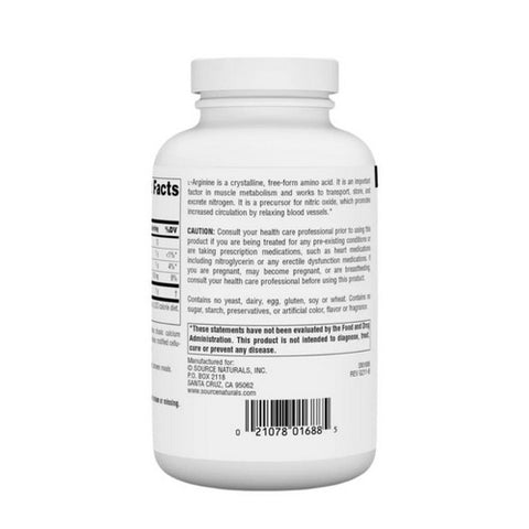 Source Naturals, L-Arginine, 200 Tabs