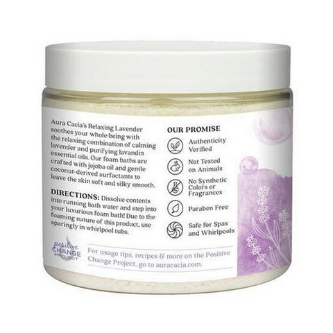 Aura Cacia, Aromatherapy Foam Bath, Lavender 14 oz