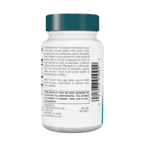Source Naturals, Wellness Olive Leaf, 60 Tabs
