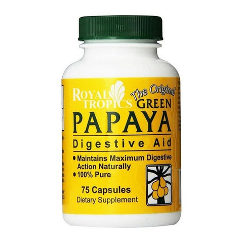 Royal Tropics, Green Papaya Digestive Enzymes, 75 Caps