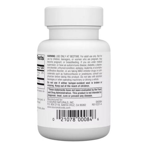 Source Naturals, Melatonin, 2.5 mg, Sublingual Peppermint 60 Tabs