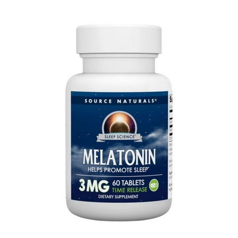 Source Naturals, Melatonin, 3 mg, Timed Release 60 Tabs
