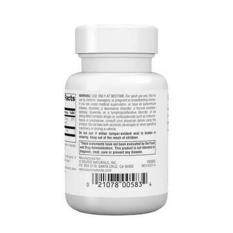 Source Naturals, Melatonin, 2.5 mg, Sublingual Peppermint 100 Tabs