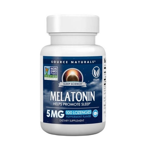 Source Naturals, Melatonin, 2.5 mg, Sublingual Peppermint 100 Tabs