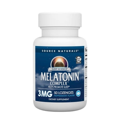 Source Naturals, Melatonin Complex Peppermint, 3 mg, 50 Tabs