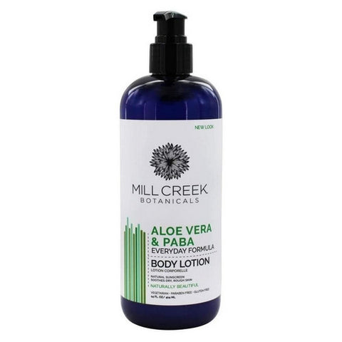 Mill Creek Botanicals, Aloe Vera & Paba Lotion, 14 fl oz