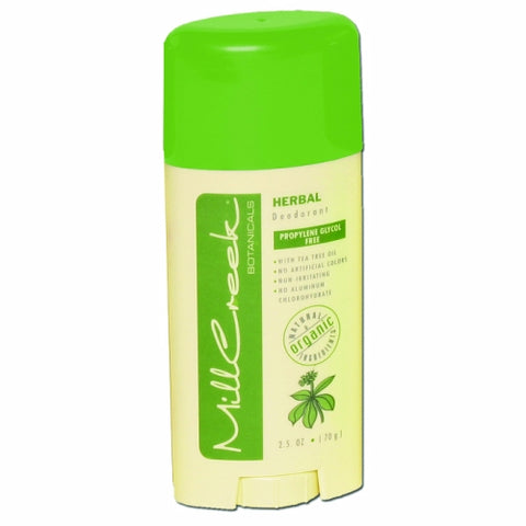 Mill Creek Botanicals, Herbal Stick Deodorant, HERBAL STICK, 2.5 OZ