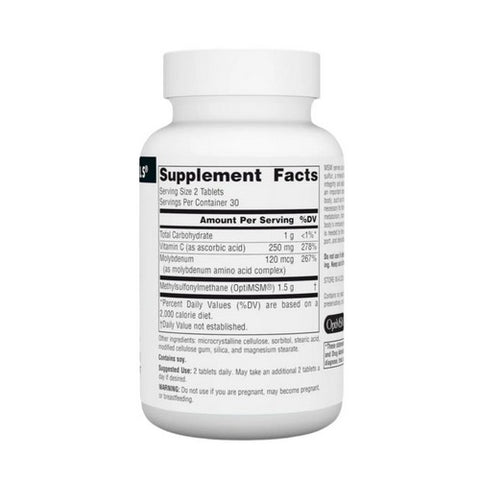 Source Naturals, MSM (Methylsulfonylmethane) with Vitamin C, 750 mg, 60 Tabs