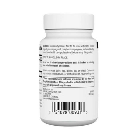 Source Naturals, N-Acetyl L-Tyrosine, 300 mg, 60 Tabs