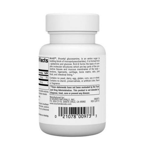 Source Naturals, N-A-G, 250 mg, 60 Tabs
