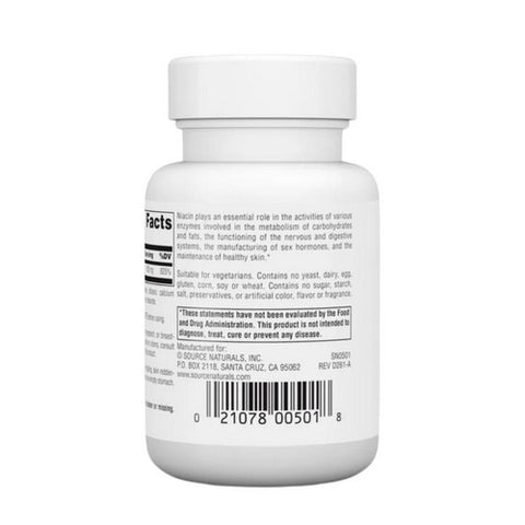Source Naturals, Niacin, 100 mg, 100 Tabs