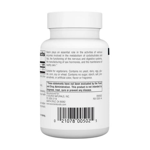 Source Naturals, Niacin, 100 mg, 250 Tabs