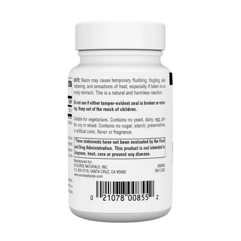 Source Naturals, Niacin, 250 mg, Timed Release, 100 Tabs