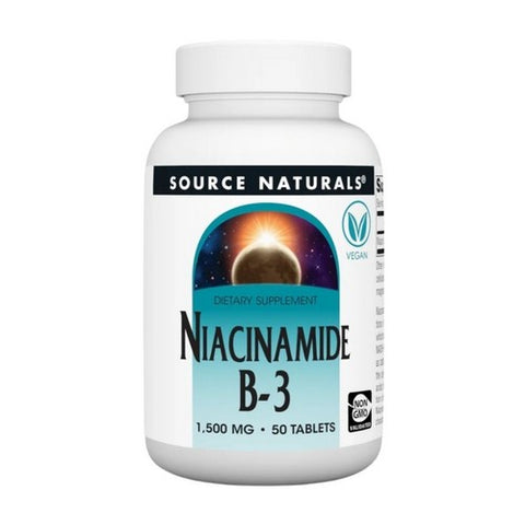 Source Naturals, Niacinamide B-3, 1500 mg, 50 Tabs