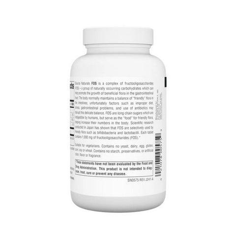 Source Naturals, FOS (Fructooligosaccharides), 1000 MG, 100 Tabs