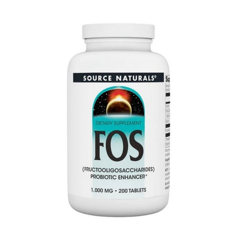 Source Naturals, FOS (Fructooligosaccharides), 1000 MG, 200 Tabs