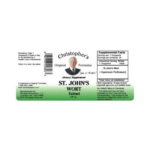 Dr. Christophers Formulas, St Johns Wort Herb Extract, 2 oz