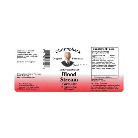Dr. Christophers Formulas, Blood Stream, 100 Vegicaps
