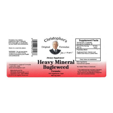 Dr. Christophers Formulas, Heavy Mineral Bugleweed, 100 Vegicaps