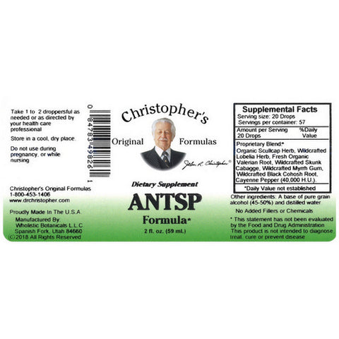Dr. Christophers Formulas, Anti-Spasmodic Extract, 2 oz