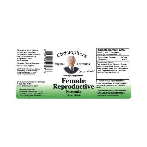 Dr. Christophers Formulas, Female Reproductive Extract, 2 oz