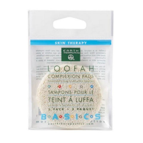 Earth Therapeutics, Loofah Complexion Discs, 3 Pc