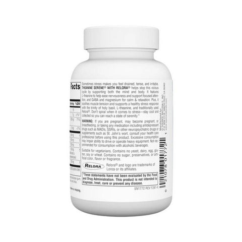 Source Naturals, Theanine Serine, W/relora 60 Tabs