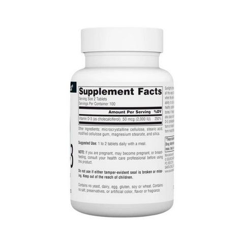 Source Naturals, Vitamin D, 1000 IU, 200 Tabs