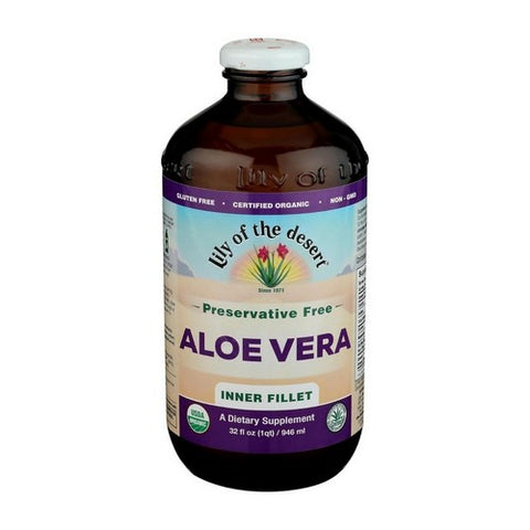 Lily Of The Desert, Aloe Vera Juice, Preservative Free 32OZ