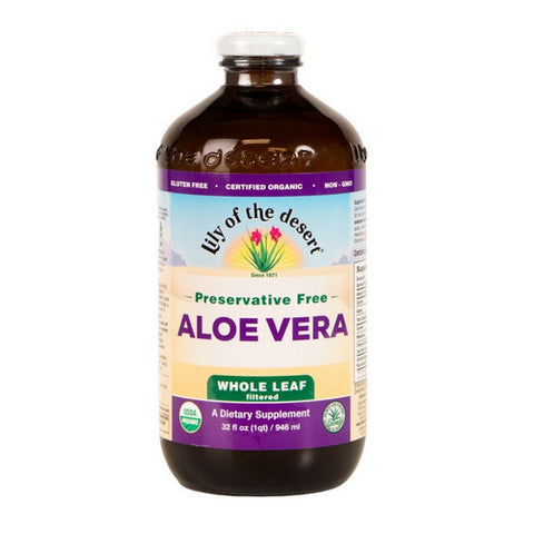 Lily Of The Desert, Aloe Vera Juice Whole Leaf, Preservative Free 32OZ