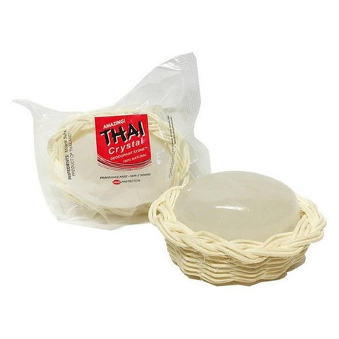 Thai Deodorant Stone, Thai Deodorant Stone In Basket, 4 Oz