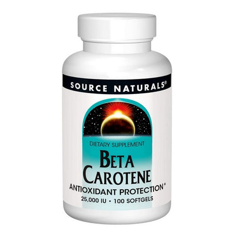 Source Naturals, Beta Carotene, 25000 IU, 100 Softgel