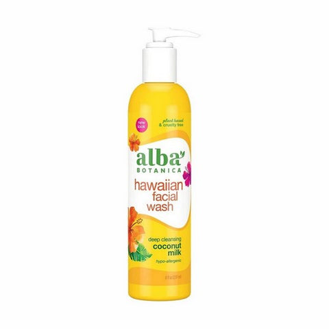 Alba Botanica, Hawaiian Coconut Milk Facial Wash, 8 oz
