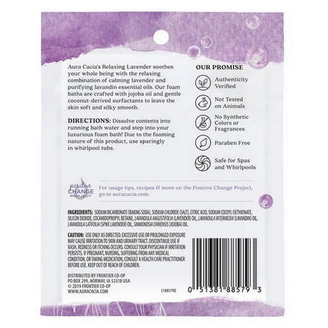 Aura Cacia, Aromatherapy Foam Bath, Lavender 2.5 oz
