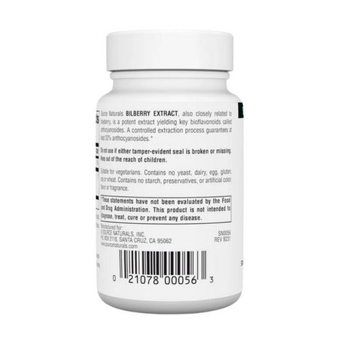 Source Naturals, Bilberry Extract, 100 MG, 120 Tabs