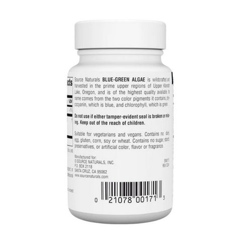 Source Naturals, Blue-Green Algae, 500 MG, 50 Tabs