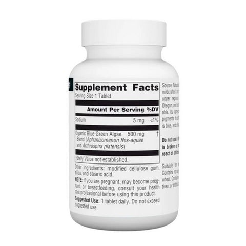 Source Naturals, Blue-Green Algae, 500 MG, 100 Tabs