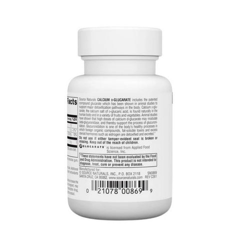 Source Naturals, Calcium D-Glucarate, 500 mg, 30 Tabs