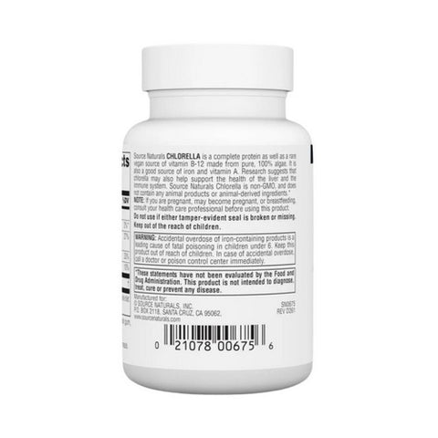 Source Naturals, Chlorella, 500 MG, 100 Tabs