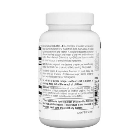 Source Naturals, Chlorella, 500 MG, 200 Tabs