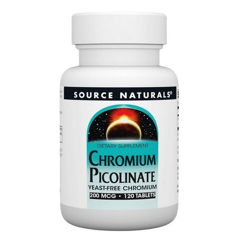 Source Naturals, Chromium Picolinate Yeast Free, 200 MCG, 120 Tabs