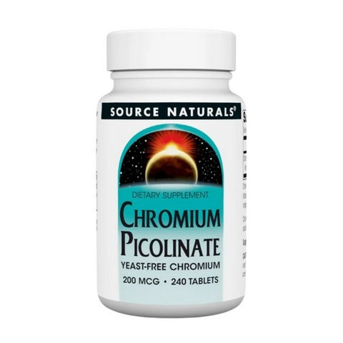 Source Naturals, Chromium Picolinate Yeast Free, 200 Mcg, 240 Tabs