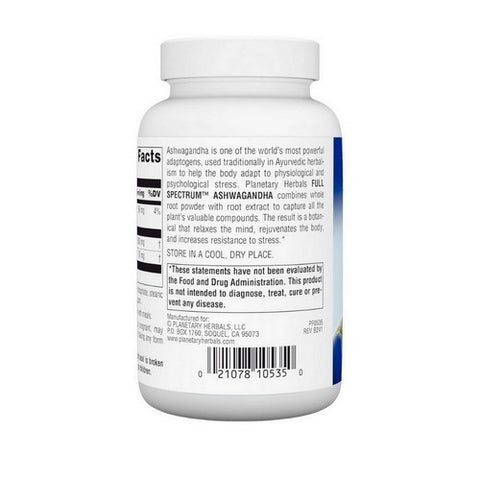 Planetary Herbals, Full Spectrum Ashwaganda, 120 Tabs