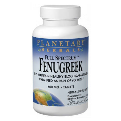 Planetary Herbals, Full Spectrum Fenugreek, 600 mg, 60 Tabs