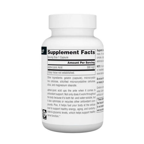 Source Naturals, Alpha Lipoic Caps, 300 mg, 60 Caps