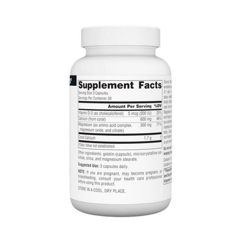 Source Naturals, Coral Calcium, W/magnesium Capsules 90 Caps