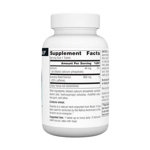 Source Naturals, Guarana Energizer, 60 Tabs