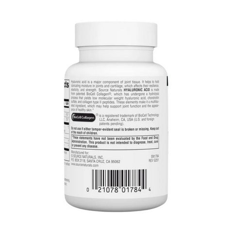 Source Naturals, Hyaluronic Acid, 50 mg, 60 Tabs
