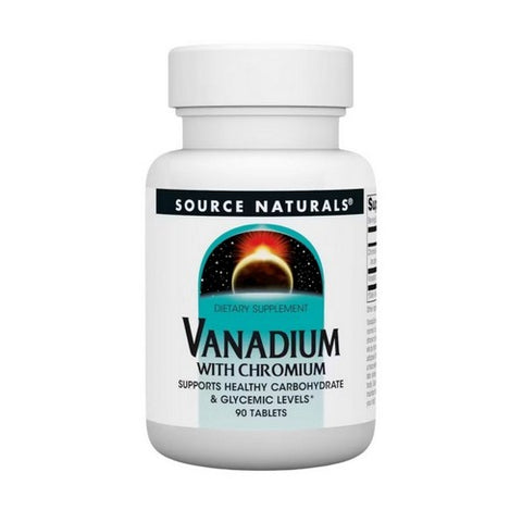 Source Naturals, Vanadium, W/chromium 90 Tabs