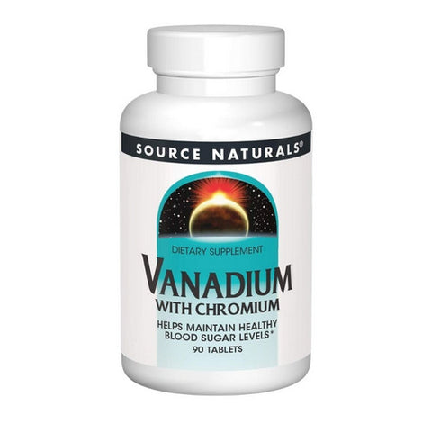 Source Naturals, Vanadium, W/chromium 90 Tabs